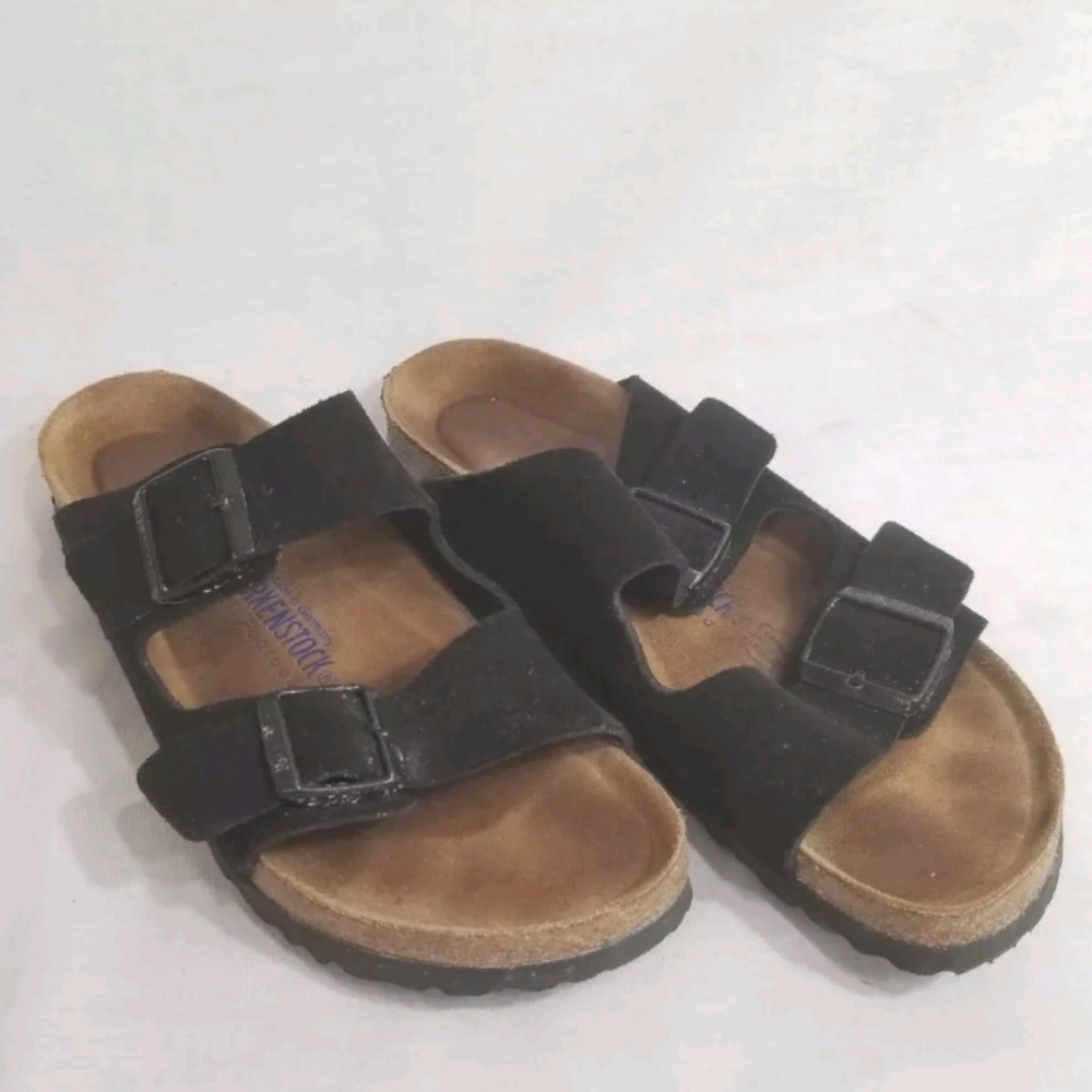 Birkenstock Arizona Black Suede Sandals